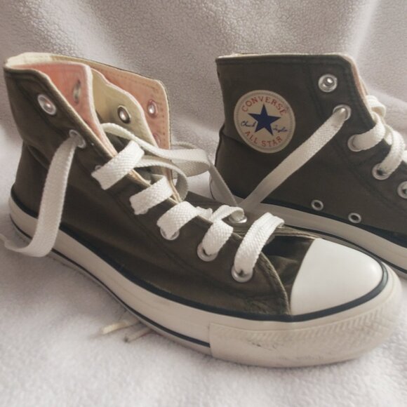 Double Upper Converse All Star Chuck Taylor Green and pink women 8 - Picture 11 of 16